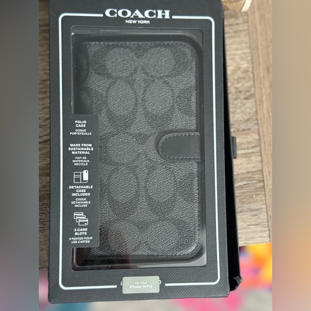 Coach Black Monogram Smartphone Case
